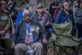 Crowds gather at the Anzac ceremony for Indigenous and Torres Strait Islander soldiers.