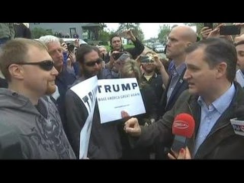 Ted Cruz confronts Trump supporters