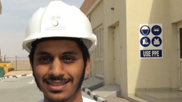 Ali Alzaabi, an engineer at the Mohammed bin Rashid Al Maktoum Solar Park near Dubai.