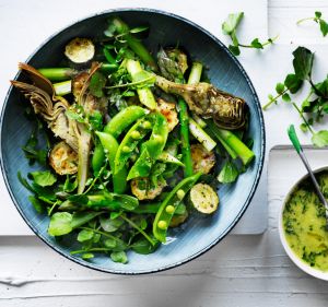 Keep them fresh: Adam Liaw's spring greens salad.