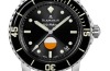 <b>Blancpain</b><br>
The Tribute to Fifty Fathoms MIL-SPEC has a doughnut bezel that’s a vintage Blancpain trademark.