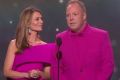 Kat Stewart and Peter Helliar at the 2017 Logie Awards.