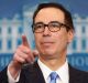 "The tax plan will pay for itself with economic growth," said US Treasury Secretary Steve Mnuchin points to a member of ...