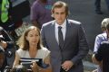 Henri van Breda, centre, accompanied by attorney Lorinda van Niekerk, front, arrives at court on March 27. 