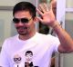 Down for the count: Manny Pacquiao arrived in Brisbane on Monday, as the count down to his clash with Australian Jeff ...