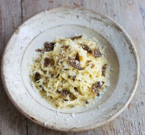 Antonio Carluccio's version of pasta with shaved truffles, from his book Pasta.