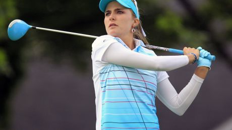 Caught in the middle: Lexi Thompson.