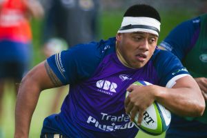 Allan Alaalatoa at Brumbies training on Wednesday.