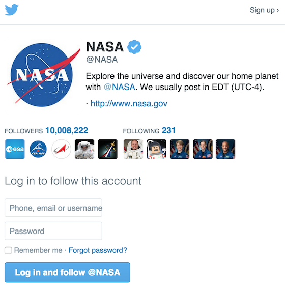 Screenshot of a Twitter.com follow intent window displayed to a logged-out Twitter user