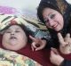 Eman and her sister, Shaimaa Selim, before Eman's operation.