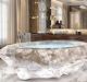 The bath is carved out of rock crystal.