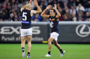 Chris Judd and Eddie Betts in their Carlton days