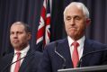 Environment Minister Josh Frydenberg with Malcolm Turnbull.