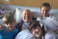 Bert Newton in hospital in March 2017.