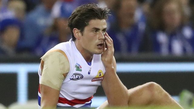 Tom Boyd took a knock to the cheekbone against North Melbourne on Good Friday.