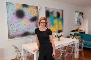 Curator, arts lawyer and Top Arts alumna Alana Kushnir at home, with some of her treasured art.