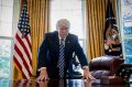 US President Donald Trump in the Oval Office in April.