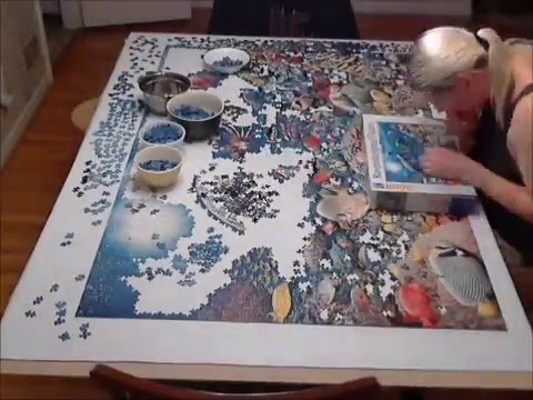 5,000 piece Ravensburger Puzzle "Beneath the Sea" Time Lapse