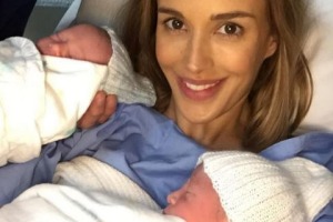 Chris and Bec Judd welcomed their twin boys last year.