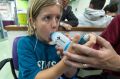 A patient at Sunshine Hospital receiving treatment for asthma during last year's crisis.
