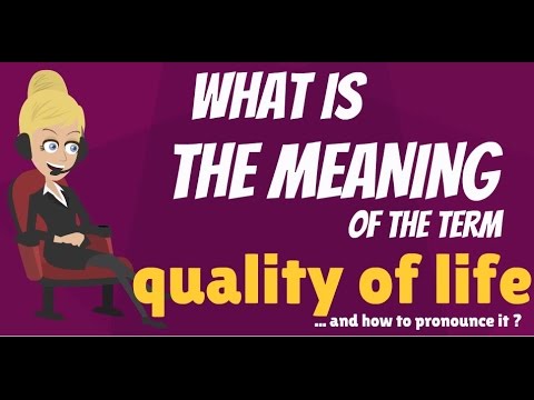 What is QUALITY OF LIFE? What does QUALITY OF LIFE mean? QUALITY OF LIFE meaning & explanation