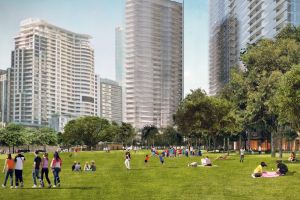 Hickson Park will be one hectare of public parkland, similar in size to the renowned Bryant Park in front of the New ...