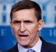 Former National Security Adviser Michael Flynn speaks at the White House in February.