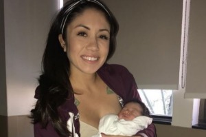 Raquel Renteria and her baby.