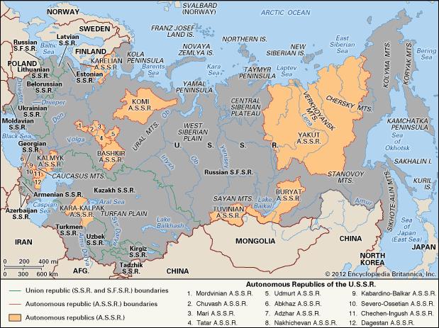 The Union of Soviet Socialist Republics.