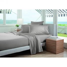 300TC Classic Percale Dove Queen Sheet Set