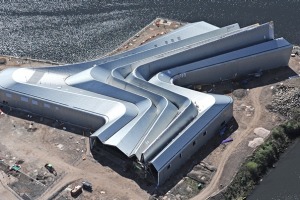 The Riverside Museum displays vintage Glaswegian trams, trains and horse-drawn wagons.