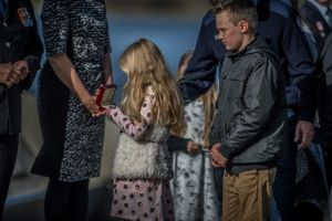 2017 National memorial service for Australian and New Zealand firefighters at the National Emergency Services Memorial, ...