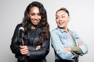 Paulini (left) and Prinnie Stevens are on a steep learning curve for their leading roles in <i>The Bodyguard: The ...