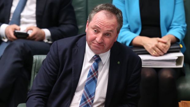 Acting Prime Minister Barnaby Joyce during question time on Monday.
