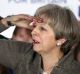 British Prime Minister Theresa May  on the campaign trail in the Scottish town of Banchory on Saturday.