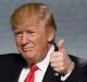 President Donald Trump gestures after speaking at the National Rifle Association-ILA Leadership Forum on April 28 in ...