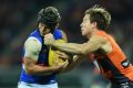 Toby Greene has been offered a two-match ban for this hit on Caleb Daniel.