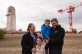 Canberra couple Caroline and Wade Bartlett with their children Alexa and Samuel on site this week at of the Sir John ...