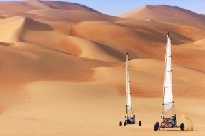 Desert sailing from the Qasr Al Sarab Resort.