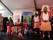 Wagga Torres Strait Islander dance company on stage