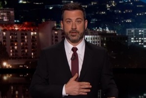 Jimmy Kimmel began his Monday show on an unusually serious note.