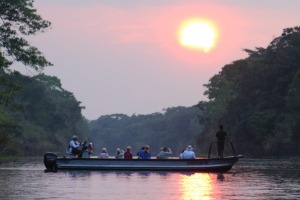 Sunset skiff ride.