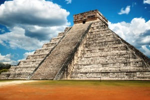 Mayan pyramid in Chichen-Itza, Mexico.