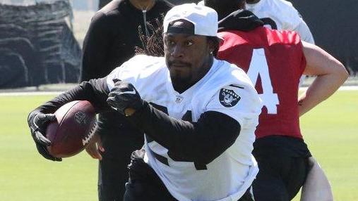 Marshawn Lynch trains with his new team. Photo: Oakland Raiders