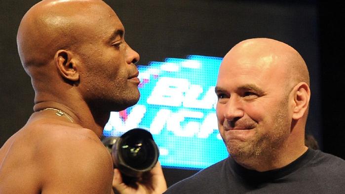 Anderson Silva and UFC president Dana White.