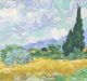 A wheat field, with cypresses early September 1889 (detail).