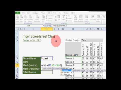 Cool Excel Formulae: Combining Match and Offset