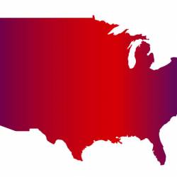 General color map of USA 