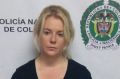 Colombian police released this photo of Cassandra Sainsbury with the alleged drugs.