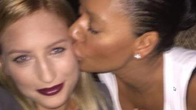 Lorraine Gilles pictured with Mel B in Ibiza